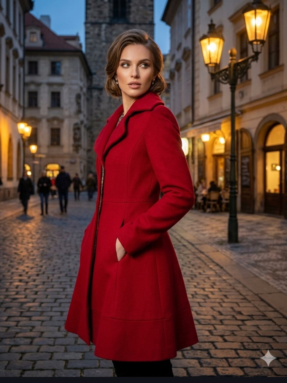 niniSHARE COUTURE Red Coat Size Medium Good Condition Designer Boutique - Picture 1 of 15